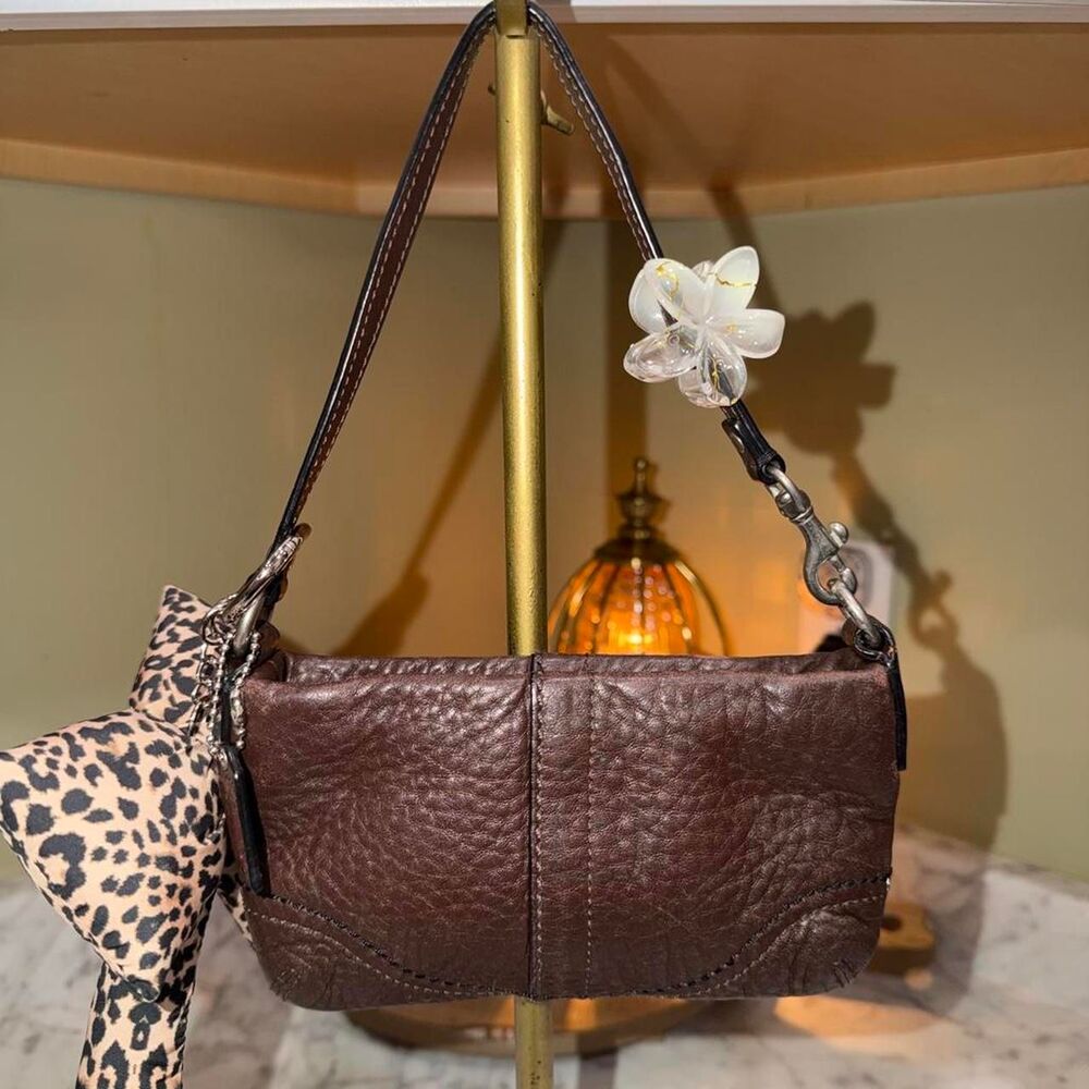 Vintage Coach Y2K brown pebble mini handbag